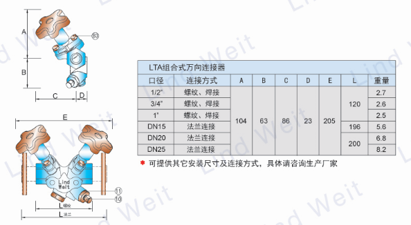 LTA组合式万向连接器